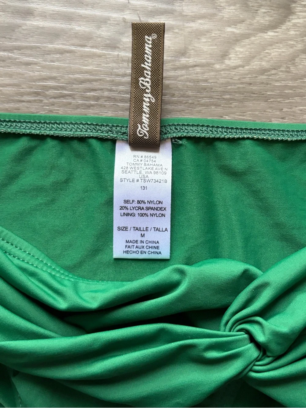 Tommy Bahama Green Twist-Front Bikini Set - Women's Swim